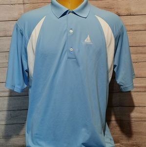 Greg Norman XL Blue Button Front Polo Shirt